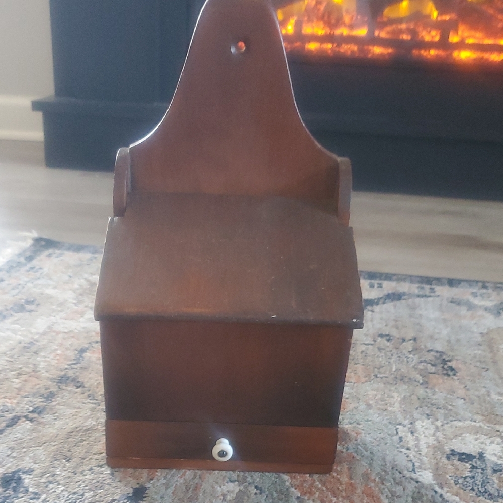 Vintage Wooden Wall-Mounted Box